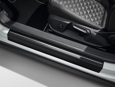 VW GOLF 6 PLUS Einstiegsleisten Schutzfolie Carbon Schwarz 3D 160µm