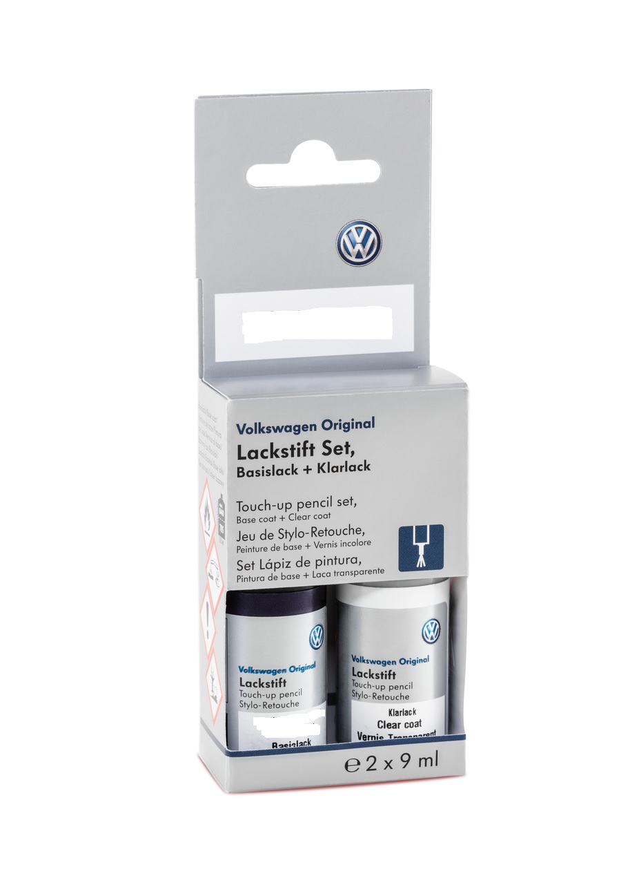 Lackstift Set mit Nadel+Pinsel im Farbton Deepblack LC9X / 2T passend für  VW 24ml