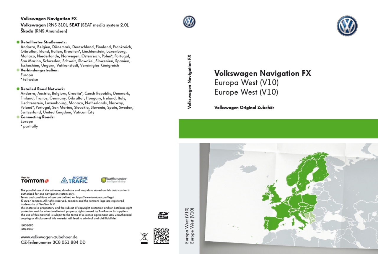 Navigations-SD-Karte FX Europa West (V10)