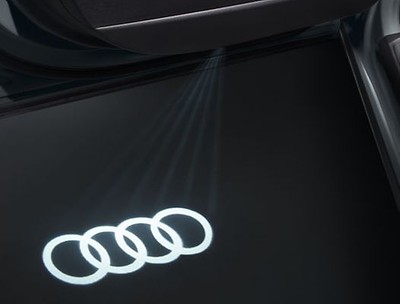 Einstiegs-LED Audi Ringe für Fahrzeuge mit LED-Einstiegsleuchten (schmaler Stecker)